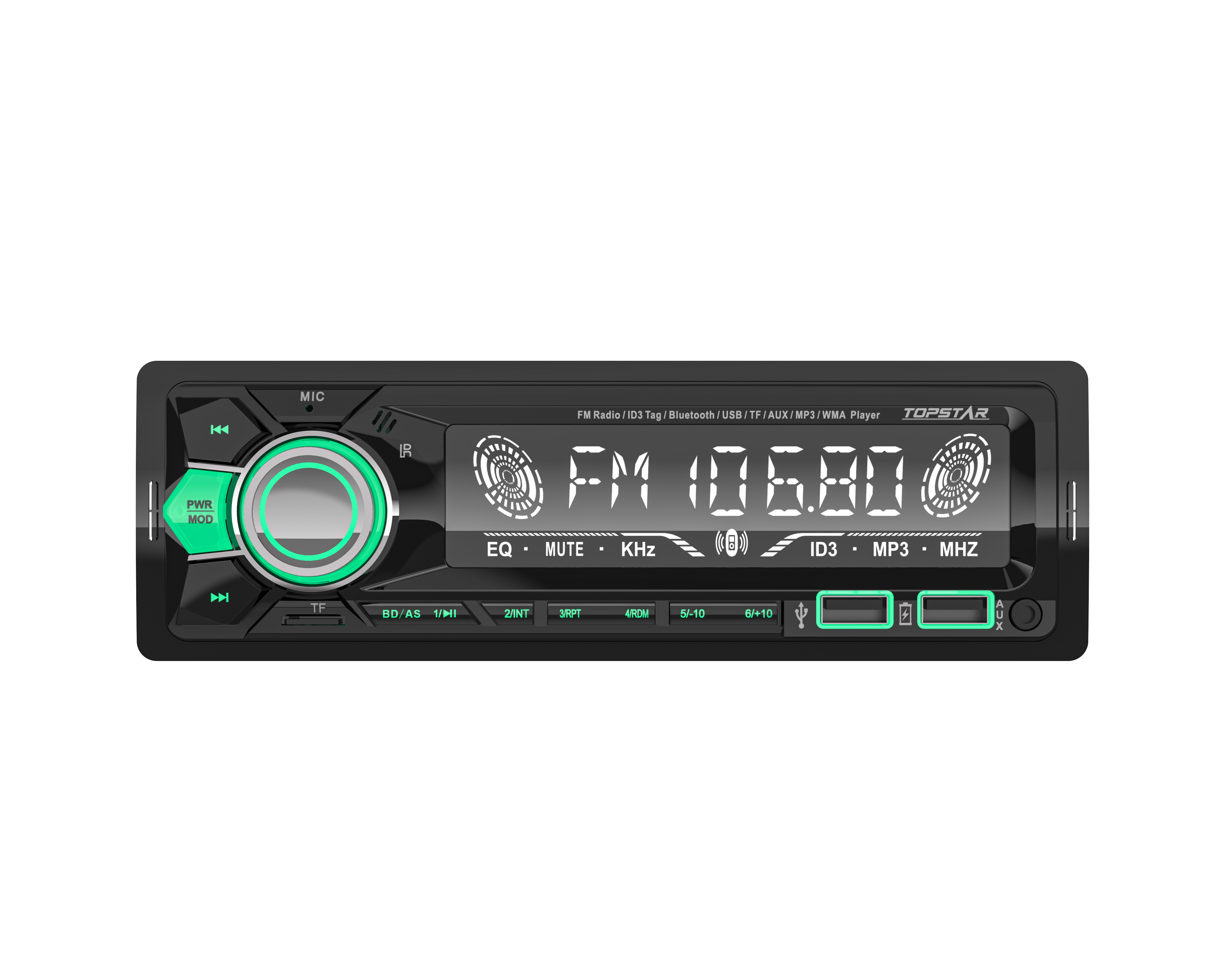 Высококачественный автомобильный MP3-плеер с фиксированной панелью и ЖК-дисплеем