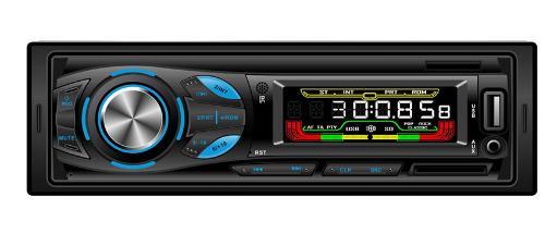 Автомобильный стерео Bluetooth One DIN с фиксированной панелью, автомобильный MP3-плеер 