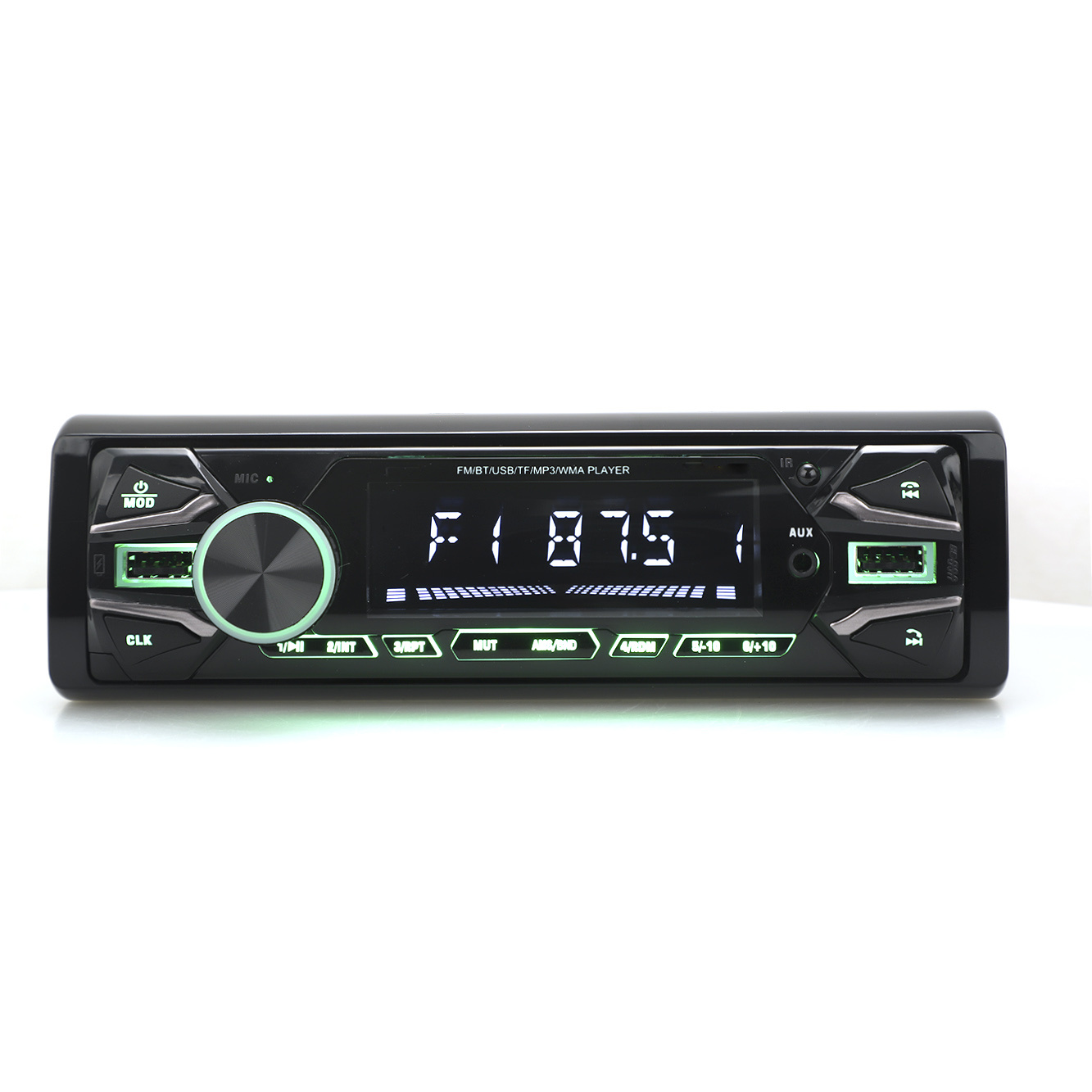 Цифровой FM-передатчик с фиксированной панелью, автомобильный USB/SD-радио, автомобильный MP3-плеер с 2 USB-входами, синий зуб