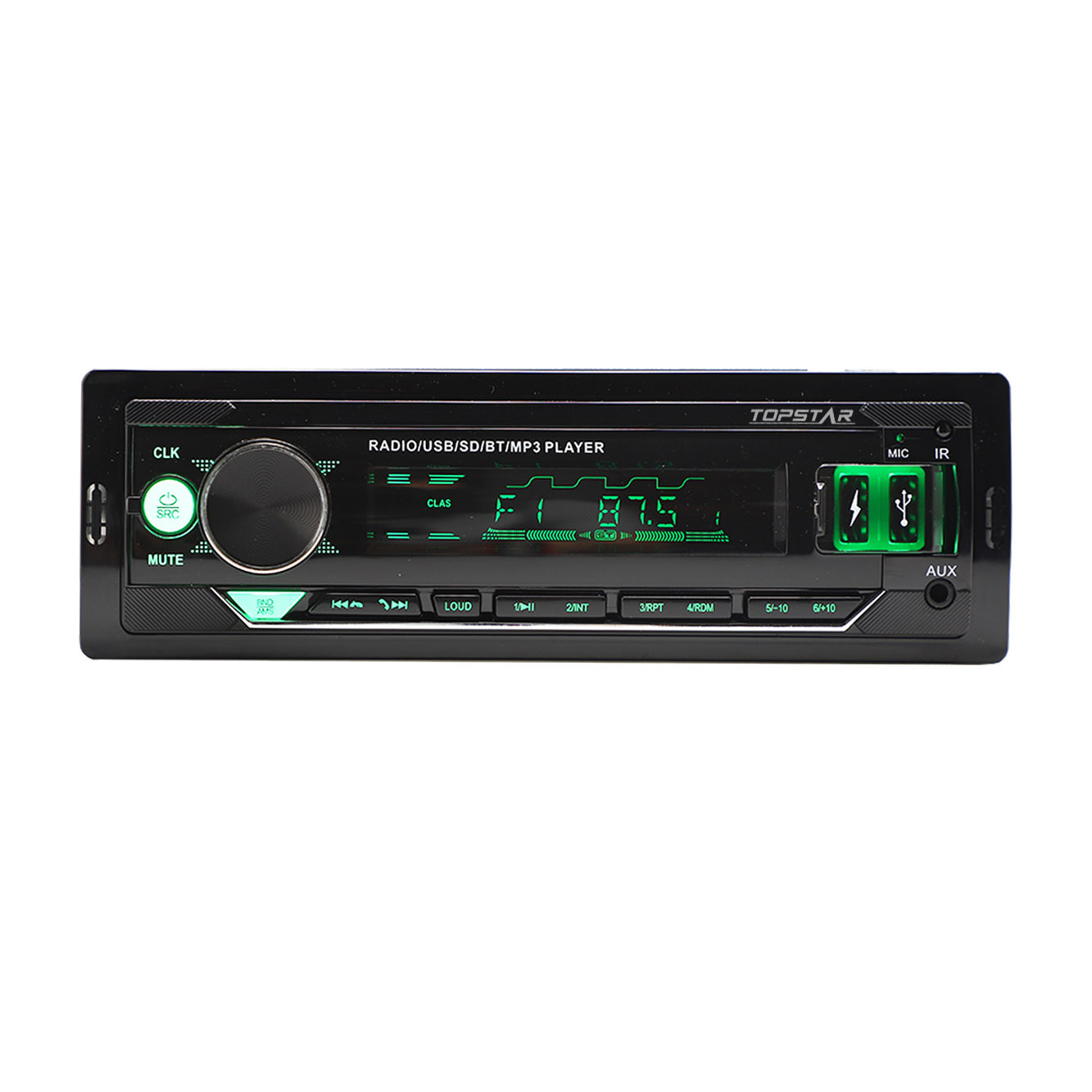 Высококачественный автомобильный радиоприемник с фиксированной панелью, стереосистема, автомобильное видео, многоцветный автомобильный MP3-плеер