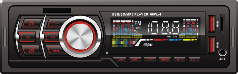 Автомобильный MP3-плеер с фиксированной панелью и 2 USB-портами