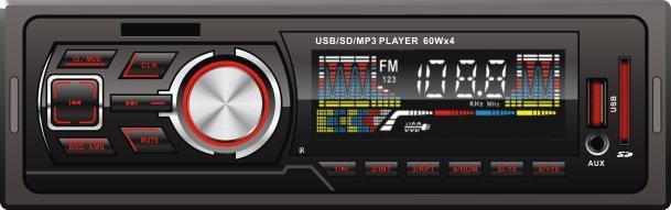 Автомобильный MP3-плеер с фиксированной панелью, FM-радио с эквалайзером