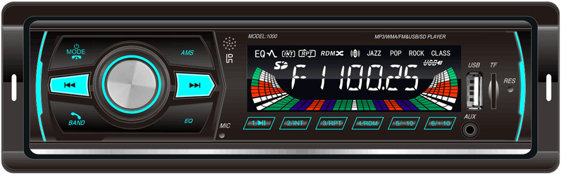 Автомобильная стереосистема Автомобильная аудиосистема с фиксированной панелью Автомобильный MP3-плеер с Bluetooth и Aux