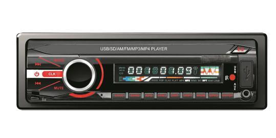 Автомобильный MP3-плеер со съемной панелью на один стандарт DIN и многоцветной подсветкой