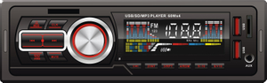 Автомобильный двойной USB-плеер с фиксированной панелью и входом MP3/USB/SD/MMC