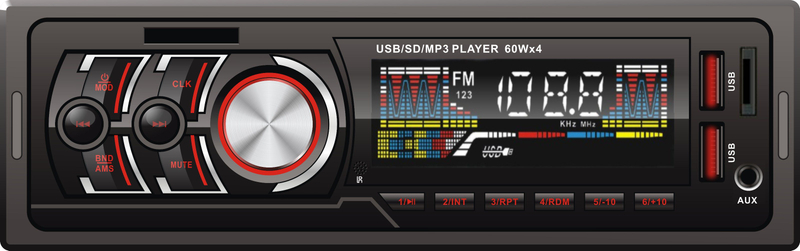 Автомобильный двойной USB-плеер с фиксированной панелью