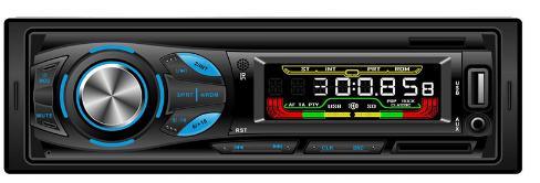 Автомобильный стерео Bluetooth One DIN с фиксированной панелью, автомобильный MP3-плеер 