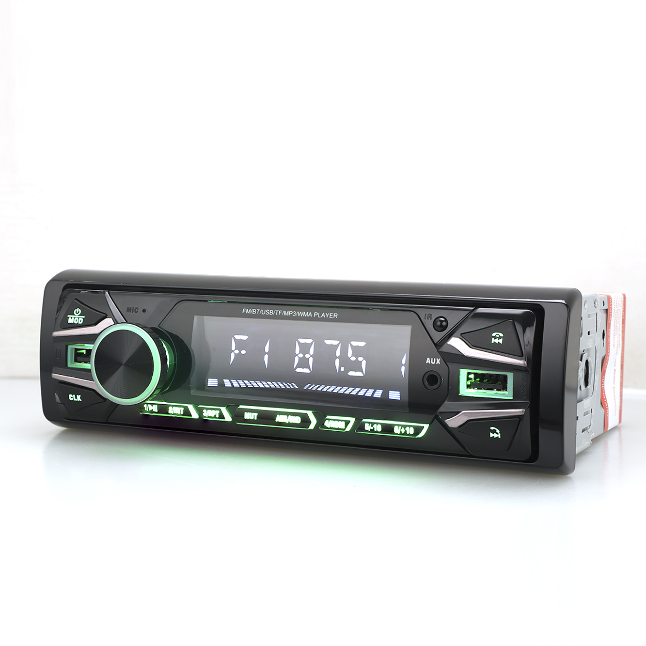 Цифровой FM-передатчик с фиксированной панелью, автомобильный USB/SD-радио, автомобильный MP3-плеер с 2 USB-входами, синий зуб