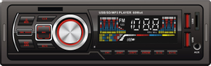 Автомобильный MP3-стереоплеер с фиксированной панелью и автозвуком с 2 USB-портами