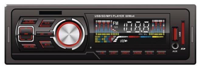 Автомобильный MP3-плеер с фиксированной панелью, FM-радио с эквалайзером