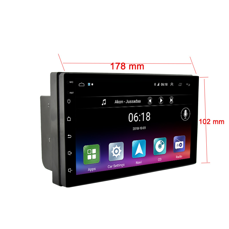 Мультимедийный сенсорный экран с двойным DIN Автомобильный радиоприемник 7-дюймовый 2DIN Android-плеер
